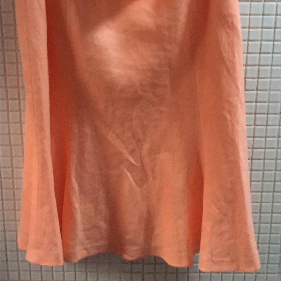 CHAPS Women’s Soft Orange Linen Skirt 14 - Picture 4 of 16